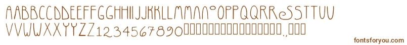 RosemaryRegular Font – Brown Fonts on White Background