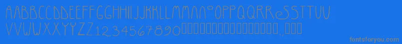 RosemaryRegular-Schriftart – Graue Schriften auf blauem Hintergrund
