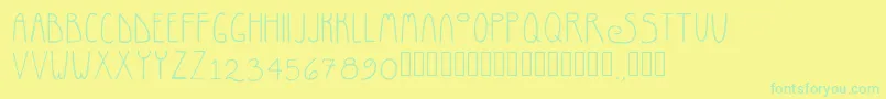 fuente RosemaryRegular – Fuentes Verdes Sobre Fondo Amarillo