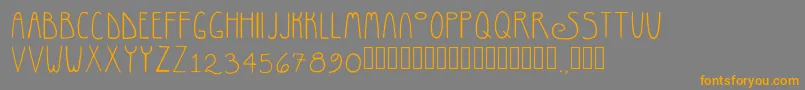 RosemaryRegular Font – Orange Fonts on Gray Background