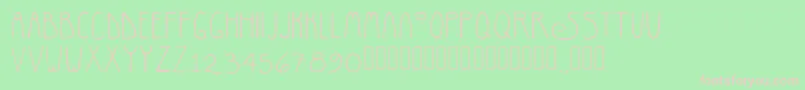 フォントRosemaryRegular – 緑の背景にピンクのフォント