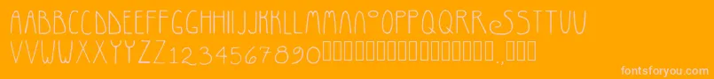 Fonte RosemaryRegular – fontes rosa em um fundo laranja