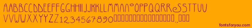 Шрифт RosemaryRegular – фиолетовые шрифты на оранжевом фоне