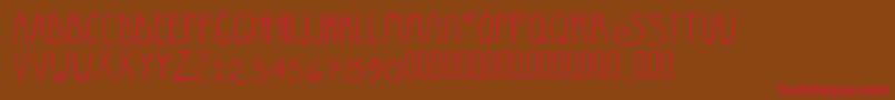 RosemaryRegular Font – Red Fonts on Brown Background