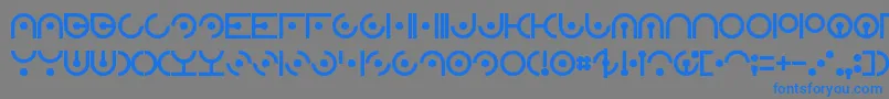 ZdykSagittarius Font – Blue Fonts on Gray Background