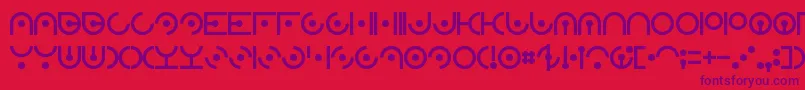 ZdykSagittarius Font – Purple Fonts on Red Background