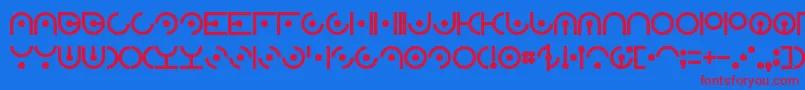 ZdykSagittarius Font – Red Fonts on Blue Background