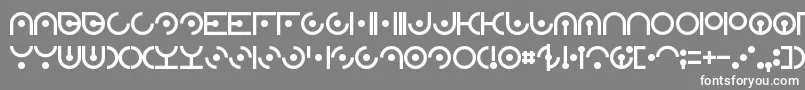 フォントZdykSagittarius – 灰色の背景に白い文字