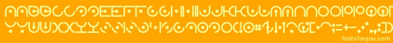 ZdykSagittarius Font – Yellow Fonts on Orange Background