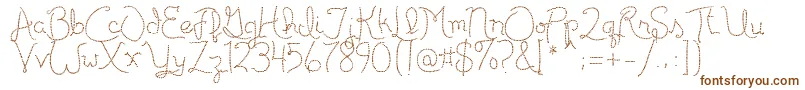 Publicitebasic Font – Brown Fonts on White Background