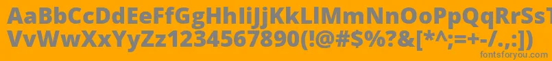 Opensans Extrabold Font – Gray Fonts on Orange Background