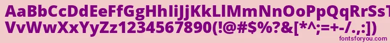 Opensans Extrabold Font – Purple Fonts on Pink Background