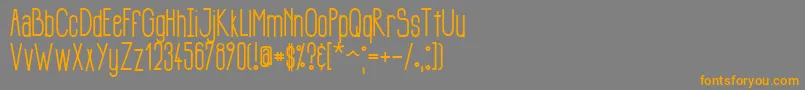 フォントSiluncai – オレンジの文字は灰色の背景にあります。