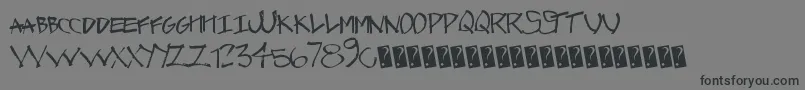 フォントGraffcaps – 黒い文字の灰色の背景