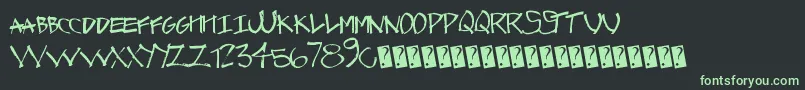 Graffcaps Font – Green Fonts on Black Background