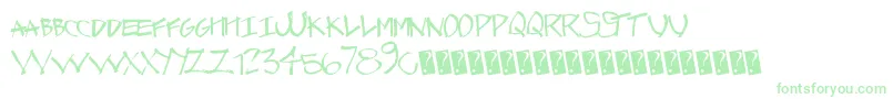 Graffcaps Font – Green Fonts on White Background