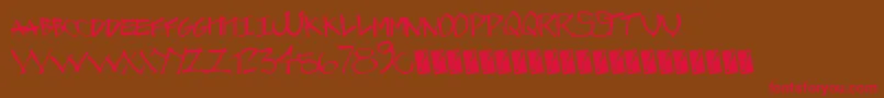 Graffcaps Font – Red Fonts on Brown Background