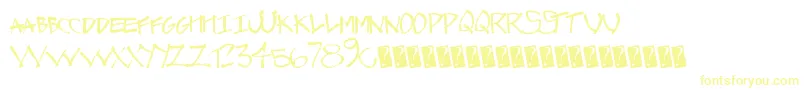 Graffcaps Font – Yellow Fonts on White Background