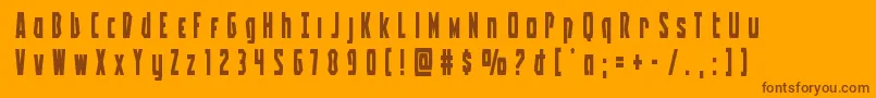 Battleworldtitle Font – Brown Fonts on Orange Background