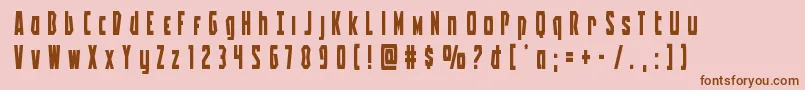Battleworldtitle Font – Brown Fonts on Pink Background