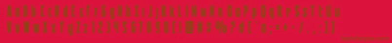 Battleworldtitle-fontti – ruskeat fontit punaisella taustalla