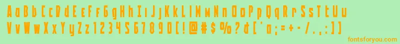 Battleworldtitle Font – Orange Fonts on Green Background