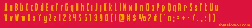 Battleworldtitle Font – Orange Fonts on Red Background