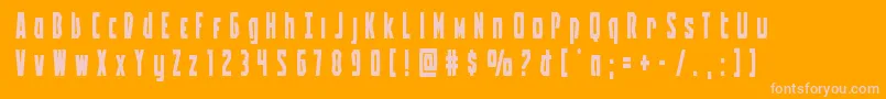 Battleworldtitle Font – Pink Fonts on Orange Background