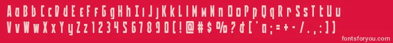 Battleworldtitle Font – Pink Fonts on Red Background