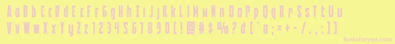 Battleworldtitle Font – Pink Fonts on Yellow Background