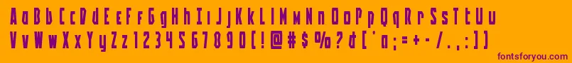 Battleworldtitle Font – Purple Fonts on Orange Background