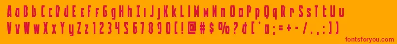 Battleworldtitle Font – Red Fonts on Orange Background