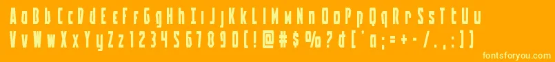 Battleworldtitle Font – Yellow Fonts on Orange Background