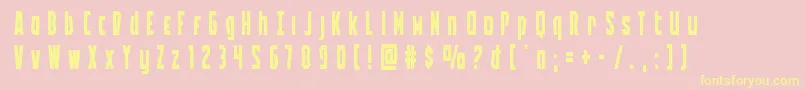 Battleworldtitle Font – Yellow Fonts on Pink Background