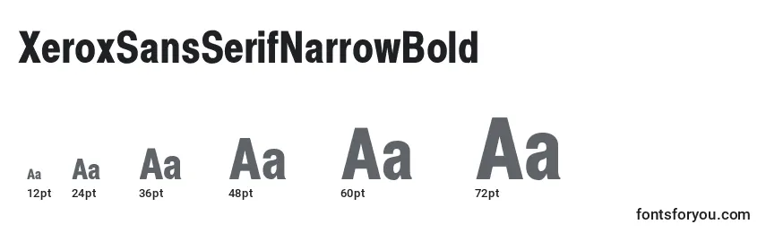 XeroxSansSerifNarrowBold Font Sizes