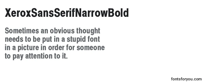 XeroxSansSerifNarrowBold-fontti