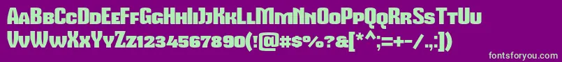 Mikodacspcs Font – Green Fonts on Purple Background