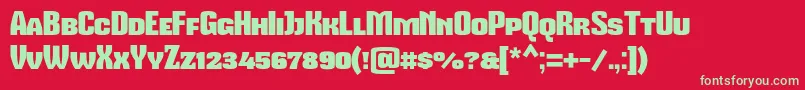 Mikodacspcs Font – Green Fonts on Red Background