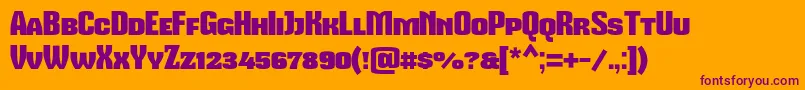Mikodacspcs Font – Purple Fonts on Orange Background