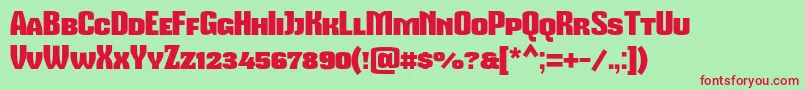 Mikodacspcs Font – Red Fonts on Green Background
