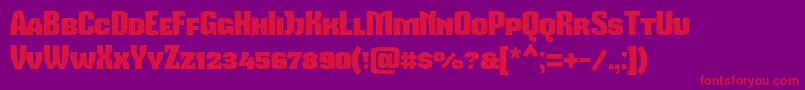 Mikodacspcs Font – Red Fonts on Purple Background