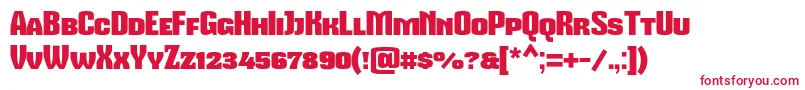 Mikodacspcs Font – Red Fonts on White Background