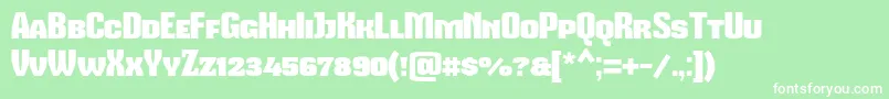 Mikodacspcs Font – White Fonts on Green Background