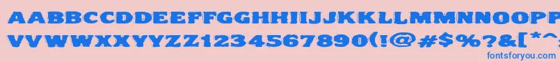 Vtcnightofthedrippylowcaps Font – Blue Fonts on Pink Background