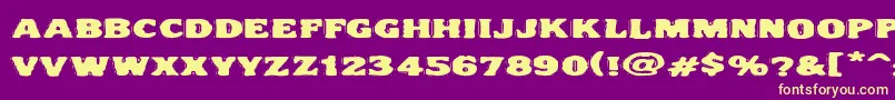 Vtcnightofthedrippylowcaps Font – Yellow Fonts on Purple Background