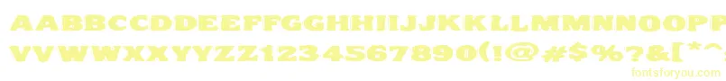 Vtcnightofthedrippylowcaps Font – Yellow Fonts on White Background