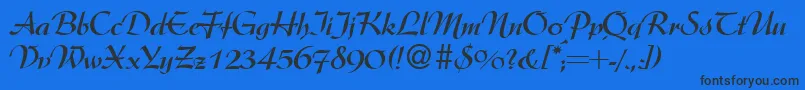 ArkansasdbBold Font – Black Fonts on Blue Background