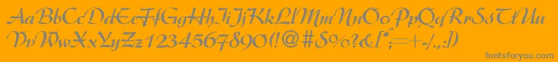 ArkansasdbBold Font – Gray Fonts on Orange Background