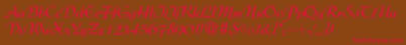 ArkansasdbBold Font – Red Fonts on Brown Background