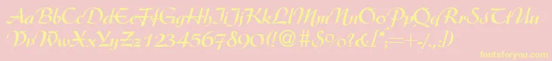 ArkansasdbBold Font – Yellow Fonts on Pink Background